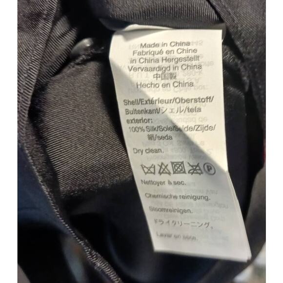 J.Crew Collection SZ XS Black Silk Twill Ruffle-Collar Top NWT - Picture 8 of 8